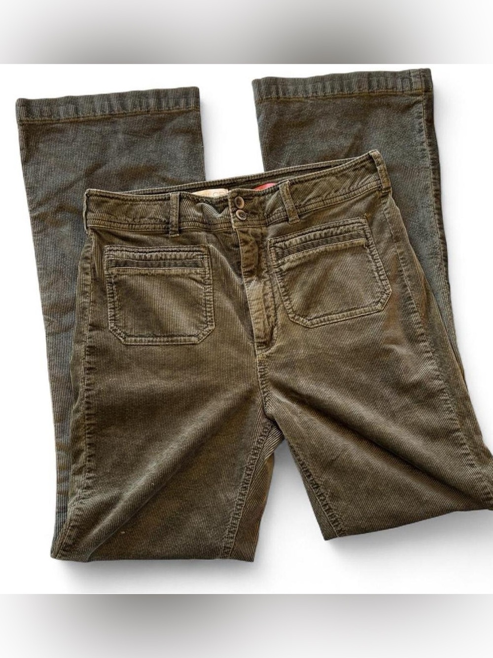 pilcro pants - green - corduroy - size 30